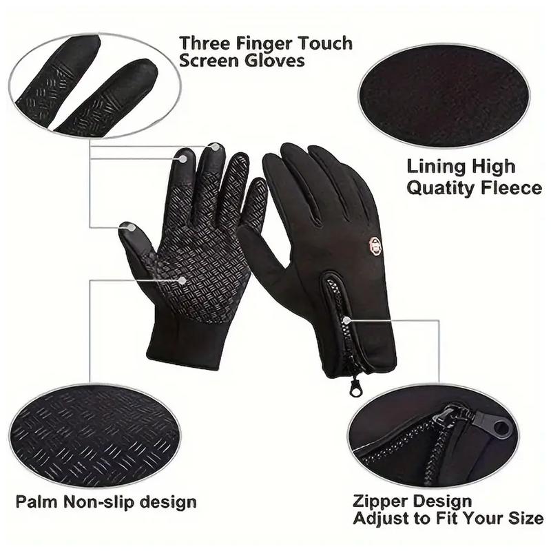 Thermal Windproof Water Resistant Winter Gloves Touch Screen Warm Mittens Men Women