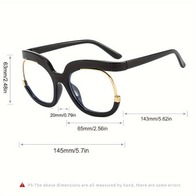 Large Frame Clear Lens Leopard Print Fashion Computer Glasses for Women and Men - Decorative Spectacles