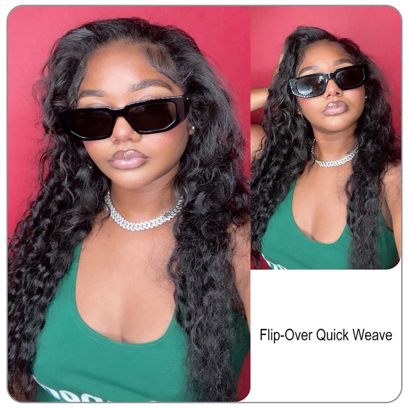 [Wequeen] Budget Friendly 10A Grade Brazilian Virgin 100% Human Hair Water Wave Quick Weave Sew in Glue in Viral Hair Bundles