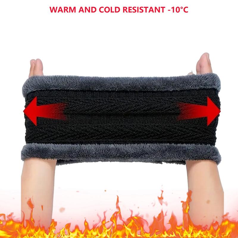 3Piece Winter Warmth Set Knit Hat Neck Warmer Gloves Unisex Cold Weather Essentials