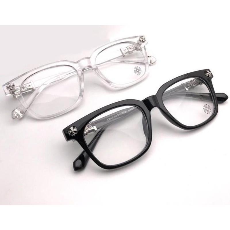 Chr0me He@art women's square frame glasses, black fashion items men's gift glasses