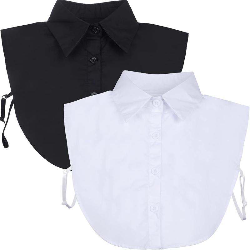 2 count  Collar Detachable Collar for Women Shirts Collar Dickey Collar Half False Blouse Dickey