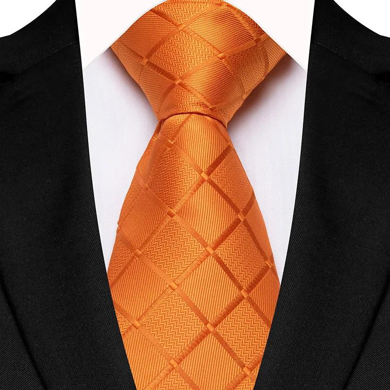 Luxury 8CM Mens Necktie Plaid & Checks Ties For Man Groom Groomsman Jacquard Woven Ascot Formal Business Party Accessories