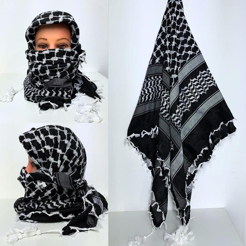 Original woven Palestinian keffiyeh Scarf, traditional. Unisex Traditional woven Palestinian Keffiyeh, Kufiya, Shemagh, or scarf with classic Palestinian patterns