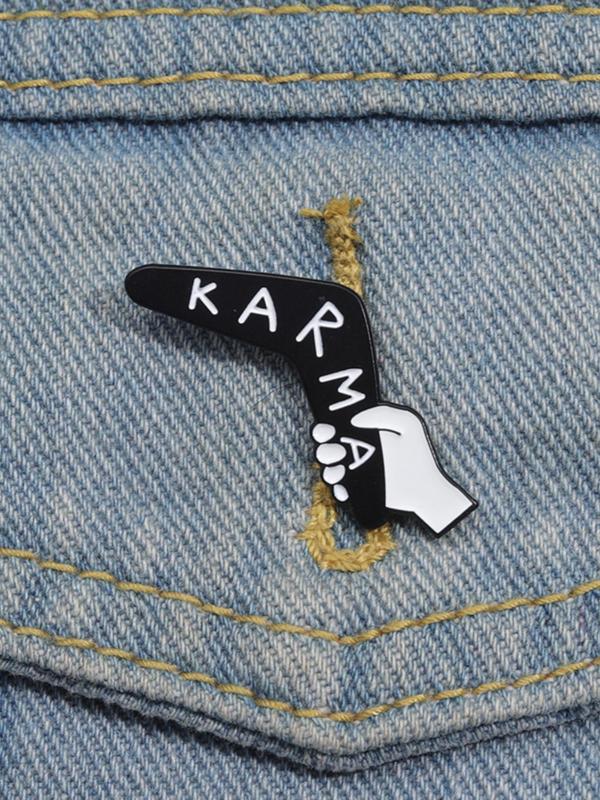 2024 New Style Letter Pattern Brooch, Enamel Pin Suitable for Backpacks, Jeans, Scarves, Hats Decoration, Trendy All-match & Exquisite Brooch for Birthday Gift