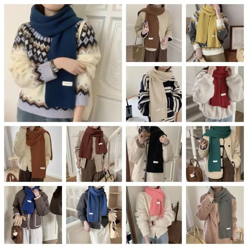 Cashmere Shawl Wool Scarf Long Shawl Wool Scarves Warm Scarf Solid Color Korean Style Scarves Winter Cashmere Scarves Student