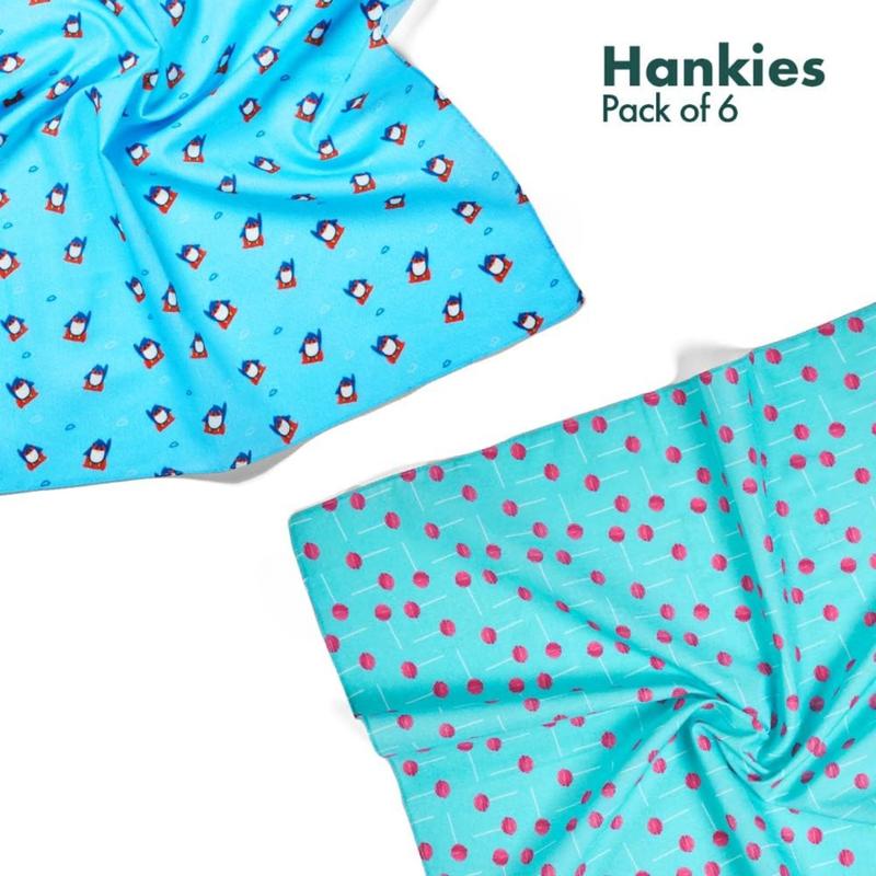 Pure Cotton Unisex Handkerchief, Multi-color & Printed, Soft & Stylish, Hankies for Men & Women