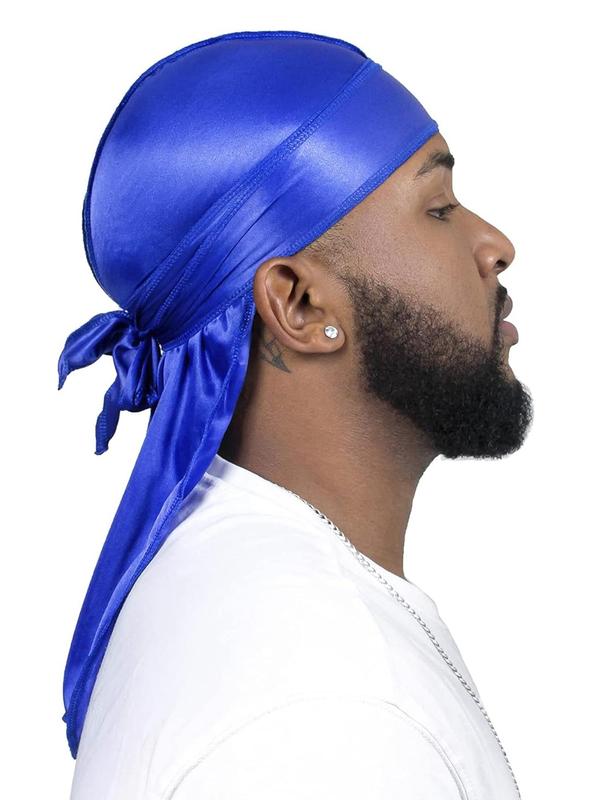 Men's Solid Color Durag, Casual Comfortable Soft Breathable Outdoor Sports Daily Durag, Fashion Accessories for Men