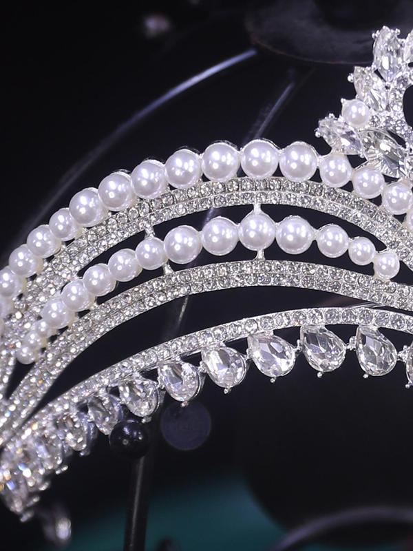 Rhinestone Decorated Headband, Hollow Out Design Bridal Headwear for Wedding Bridal Party Formal Occasions, Elegant Fashion Accessories for Women