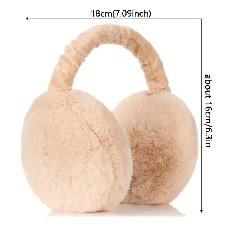 Solid Color Ear Muff, 1 Count Soft Plush Ear Cover, Foldable Ear Warmer, Comfortable Earmuffs for Outdoor Sports, Christmas Gift