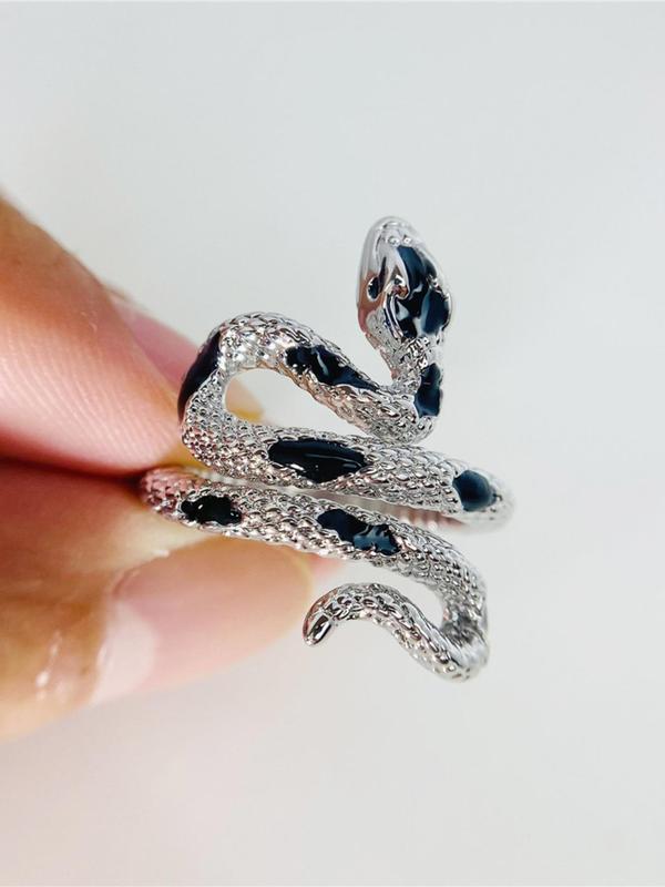 Snake Design Cuff Ring, Snake Decor Ring For Daily Decoration, Fashionable Accessory For Women