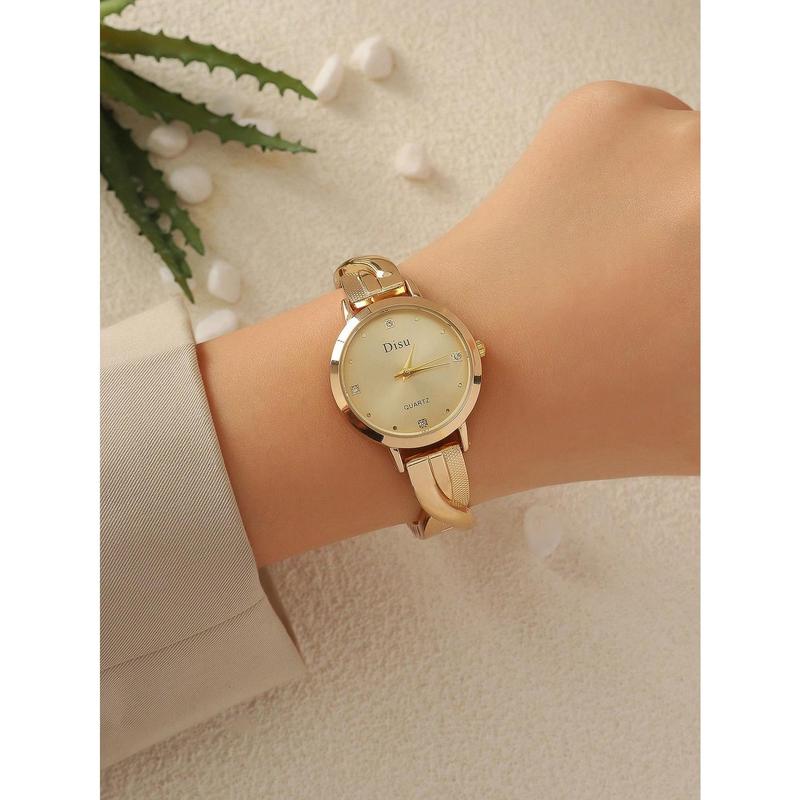 Stainless Steel Strap Ladies Watch, Classic And Versatile With Rhinestone Quartz Watch, Suitable For Daily Life As A Gift For Students Returning To School