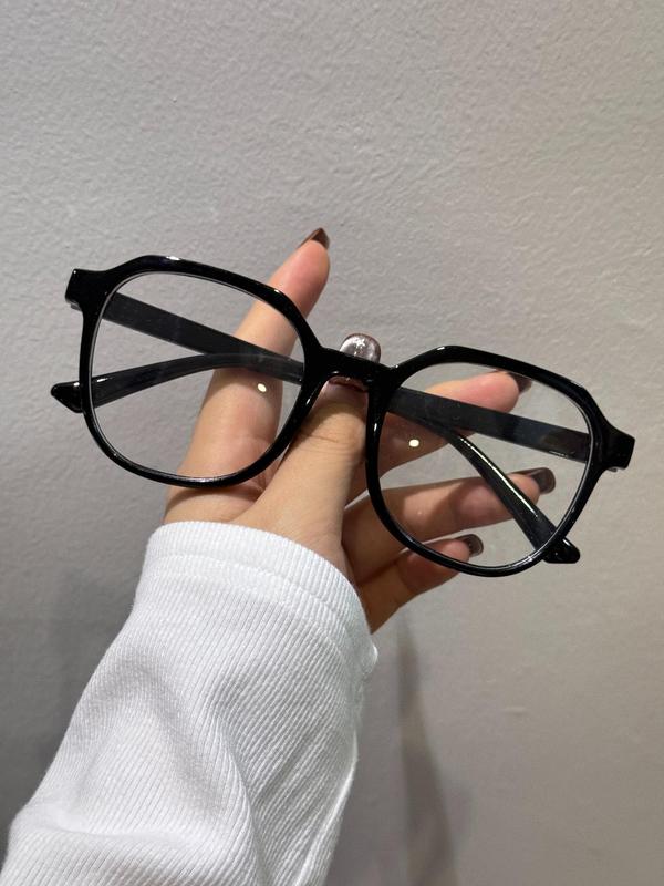 Summer Street Trend Minimalist Eyeglasses,  Stylish Glasses, Casual Large Square Frame Glasses Trends 2024, Fashion Accessories Gift for Girlfriend Back To School Fall