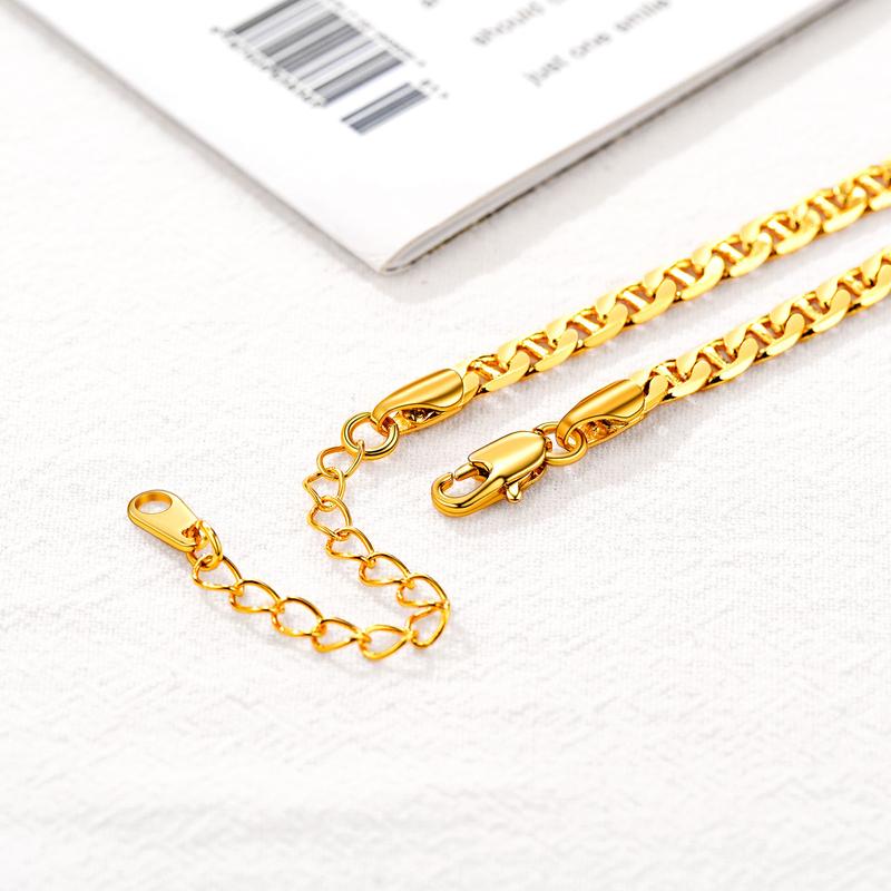 U7 Initial Pendant Anklet Heart Pendant Mariner Chain Figaro Chain Stu-Link Chain Anklet Ankle Bracelet Letter Pendant Golden Anklet Waterproof Summer Beach Jewelry for Women