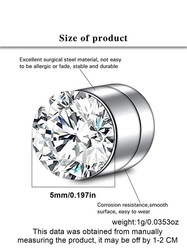 8pcs Rhinestone Decor Nose Studs, Fashion Faux Piercing Jewelry for Party, Daily Clothing Decor, Trendy All-match & Exquisite Jewelry for Birthday Gift