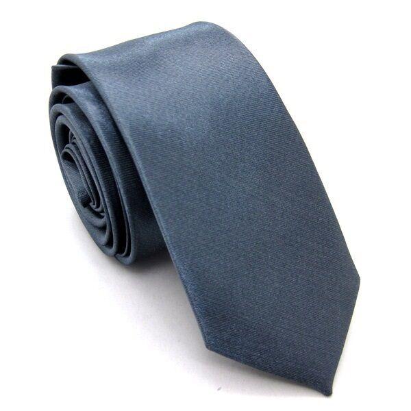 SKINNY NECK TIE Solid Casual Plain Slim Suit 2