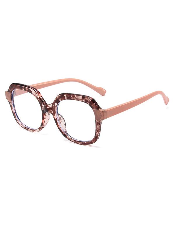 1 Pair Simple Style Anti Blue Light Eyeglasses, Fashion New Trendy Geometric Frame Eyeglasses, Fashion Accessories for Daily Used