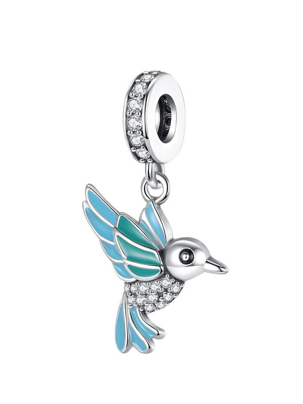 Cute Bird Design Pendant, Rhinestone Decor Pendant for Bracelet & Necklace, Fashion Accessories for Women, Trendy All-match & Exquisite DIY Jewelry for Birthday Gift