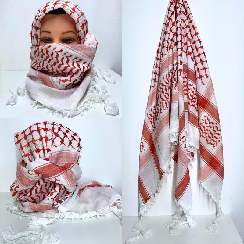 Original woven Palestinian keffiyeh Scarf, traditional. Unisex Traditional woven Palestinian Keffiyeh, Kufiya, Shemagh, or scarf with classic Palestinian patterns