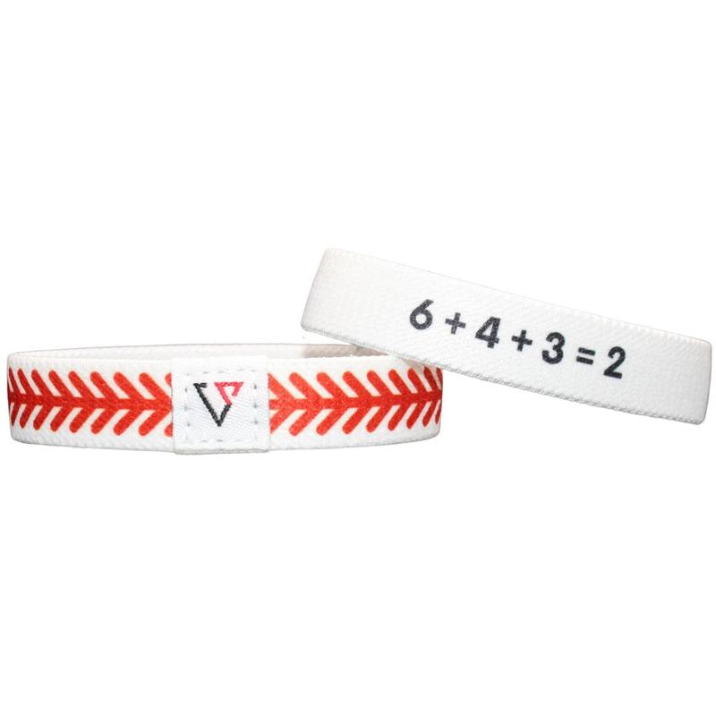 VENCER BASEBALL ATHLETIC BRACELET REVERSIBLE STRETCHY - 6+4+3=2