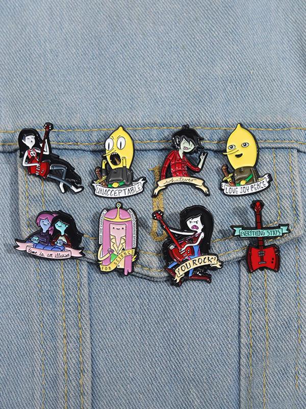 Cartoon Character Brooch, Cute Alloy Badge for Women & Men, Enamel Pin Suitable for Backpacks, Jeans, Scarves, Hats Decoration