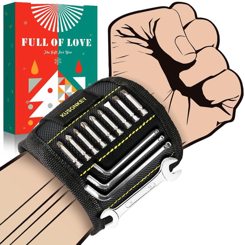 Magnetic Wristband Tool Gift for Men - Strong Magnet Screw Holder, Perfect Christmas Gift for Dad, Electrician, or Handy Man