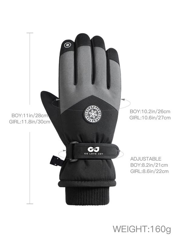 Windproof Ski Gloves, Touch Screen Warm Gloves for Outdoor Cycling Hiking, Unisex Outdoor Sports Gloves for Fall & Winter