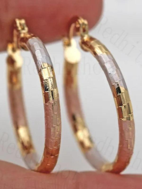 1 Pair Fashion Simple Elegant Hoop Earrings