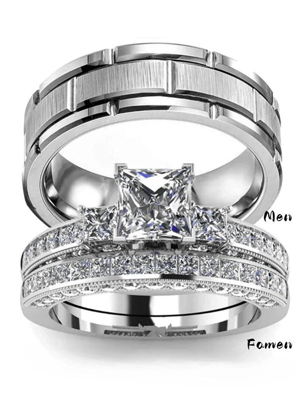 Couple Ring Set Perfect Gift for Wedding, Engagement and Anniversary of Lover