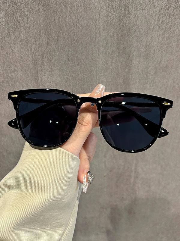  Unisex Vintage Round Frame Sunglasses (1 Pair), Trendy All-match Sunglasses for Everyday Use, Fashion Accessories for Outdoor Activities