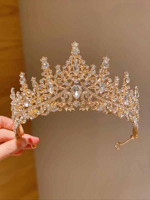 Rhinestone Crown Tiara for Women, Elegant Bridal Headwear for Wedding Bridal Party Formal Occasions, Fashion Hair Accessories for Party, Daily Clothing Decor