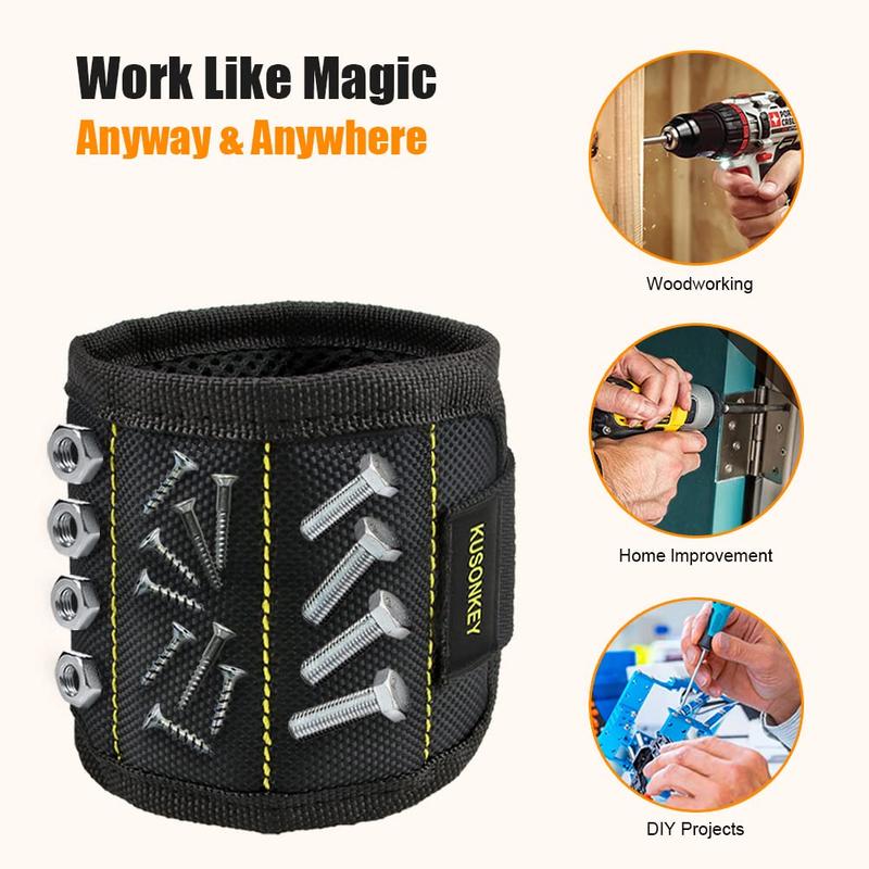 Magnetic Wristband Tool Gift for Men - Strong Magnet Screw Holder, Perfect Christmas Gift for Dad, Electrician, or Handy Man