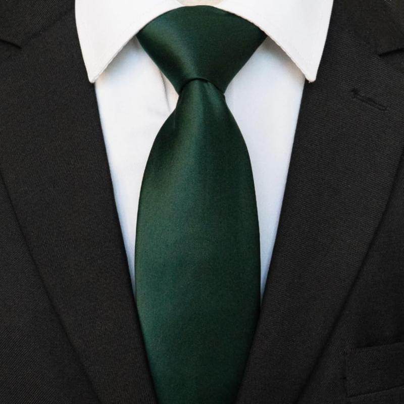 Solid Color Polyester Tie Necktie for Men (8cm)