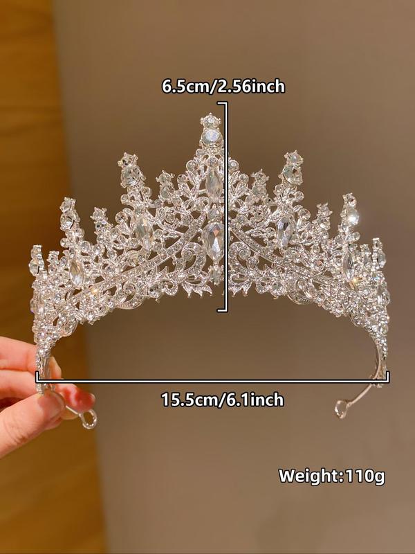 Rhinestone Crown Tiara for Women, Elegant Bridal Headwear for Wedding Bridal Party Formal Occasions, Fashion Hair Accessories for Party, Daily Clothing Decor