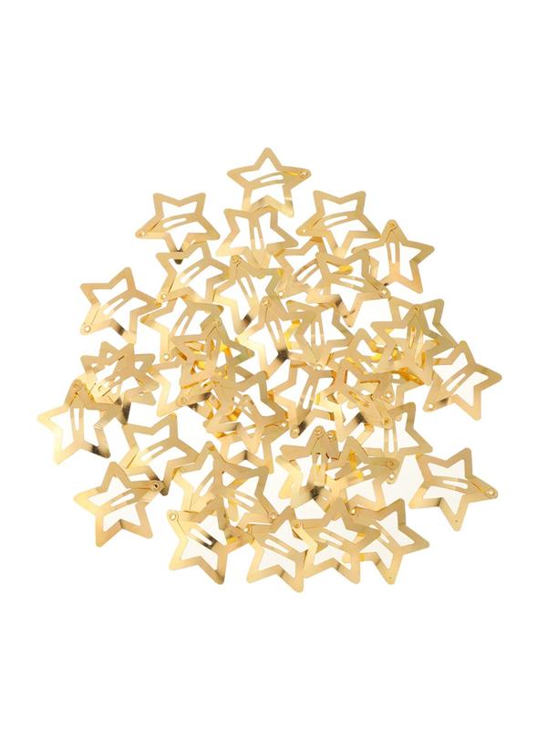 Hollow Star Design Hair Clips, Fashion Alloy Hair Accessories, Fixed Hair Clips for Fine Hair & Bangs, Casual And Versatile Accessories for Women and Girls, Halloween Accessories