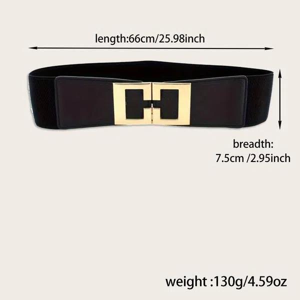 Women's Solid Color Wide Belt, Fashionable Elastic Belt for Daily Clothing Decoration, Trendy All-match & Exquisite Belt for Birthday Gift