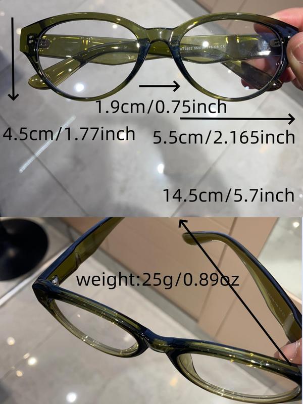 Simple Eyeglasses for Everyday Use (1 Pair), Basic Fashion Eyeglasses for Women & Men, Matching Eyeglasses for Work, Daily Clothing Decor, Perfect for Student Daily Use