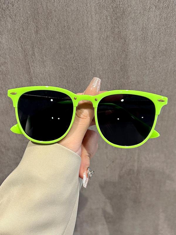  Unisex Vintage Round Frame Sunglasses (1 Pair), Trendy All-match Sunglasses for Everyday Use, Fashion Accessories for Outdoor Activities