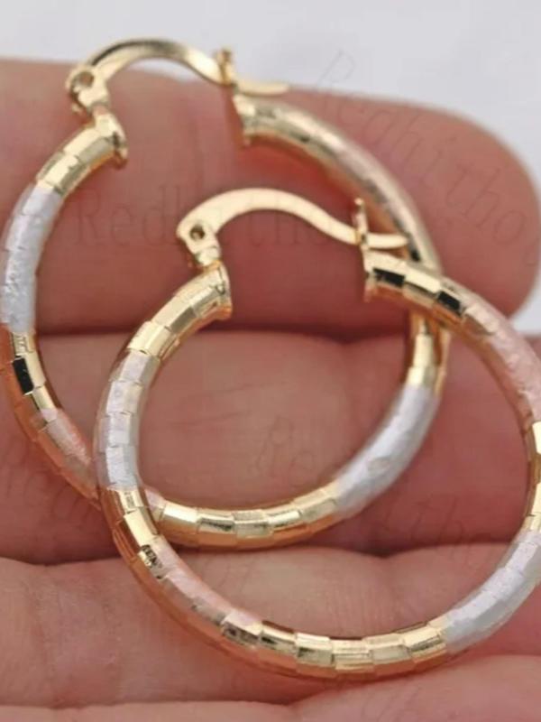 1 Pair Fashion Simple Elegant Hoop Earrings