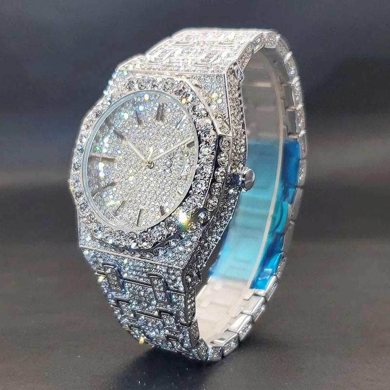 Quartz Watch with Zircon Bezel