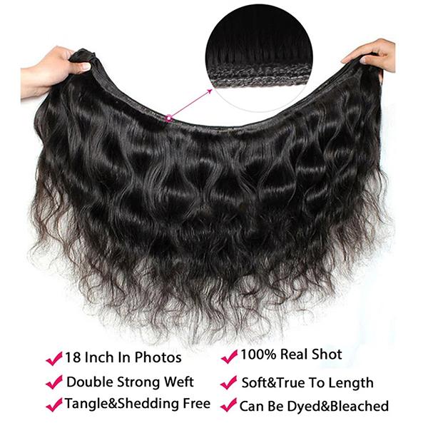 Body Wave Bundles Human Hair Weave 1 3 4 Bundles Natural Color Remy Hair Weave Extensions