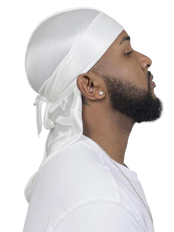 Men's Solid Color Durag, Casual Comfortable Soft Breathable Outdoor Sports Daily Durag, Fashion Accessories for Men