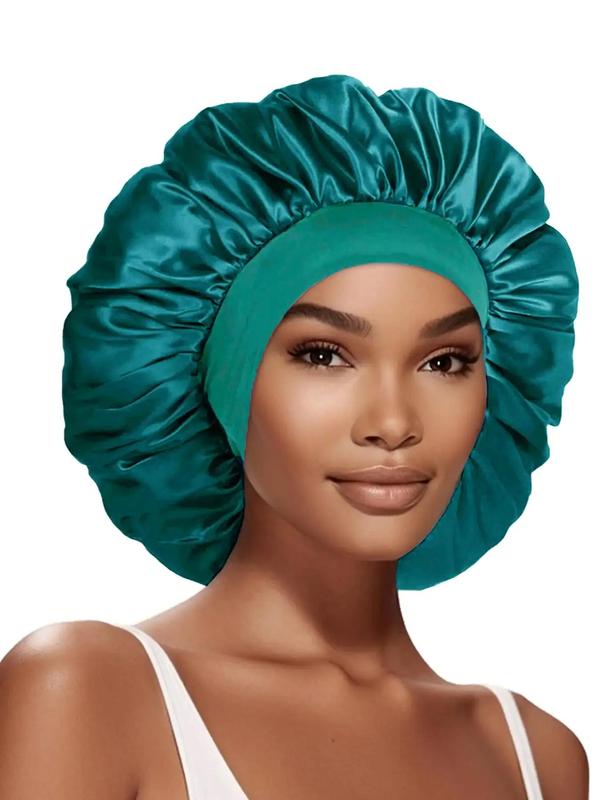 Solid Color Wide Elasticity Bonnet, Soft Breathable Sleeping Bonnet, Elastic Hair Bonnet, Hair Bonnet for Women & Girls, Fashion Accessories for Daily Use