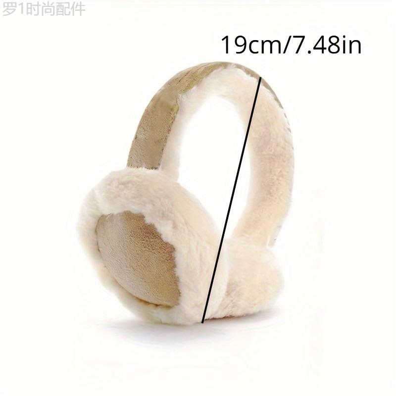 Cozy & Soft Plush Earmuffs for Winter Sports - Warm Ear Warmers, White Polyester, Dry Clean Only