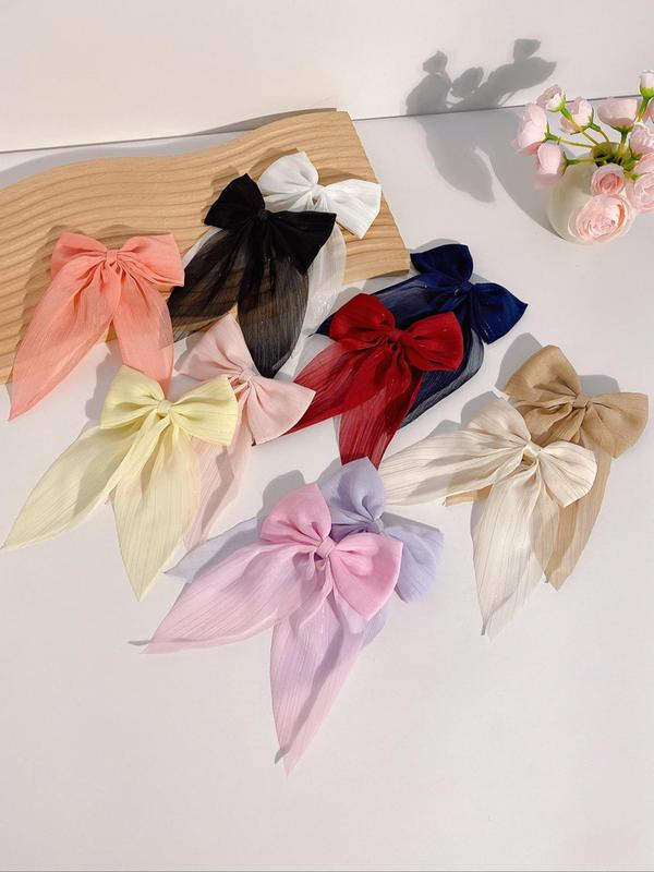 Cute Bow Decor Hair Clip, Casual Simple Hair Accessories for Women & Girls, Minimalist Headwear Suitable for Thick Hair