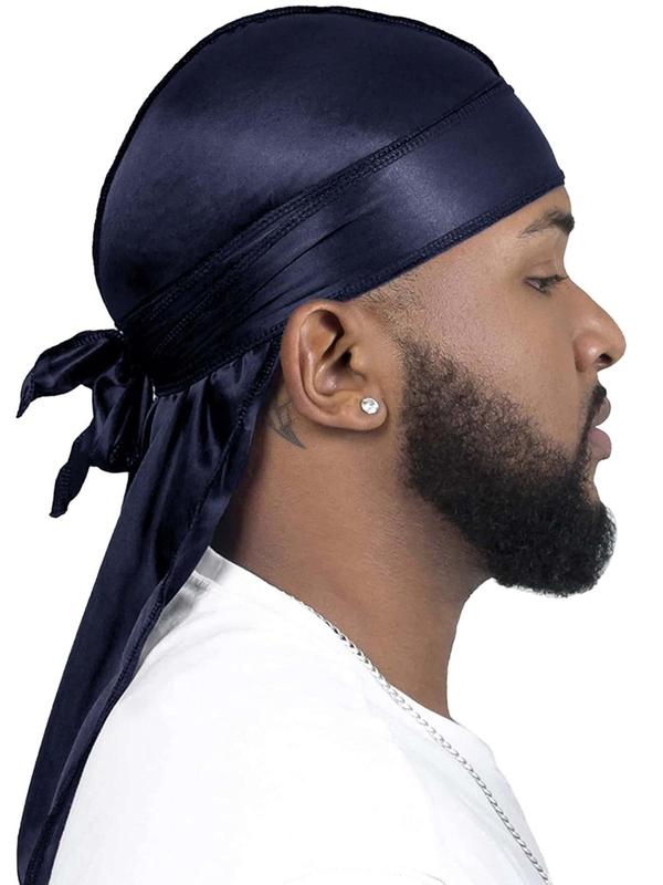 Men's Solid Color Durag, Casual Comfortable Soft Breathable Outdoor Sports Daily Durag, Fashion Accessories for Men