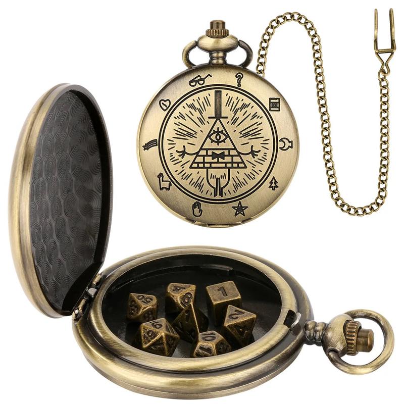 Gravity Falls Bill Cypher Mini Dice Holder Pocket Watch Case