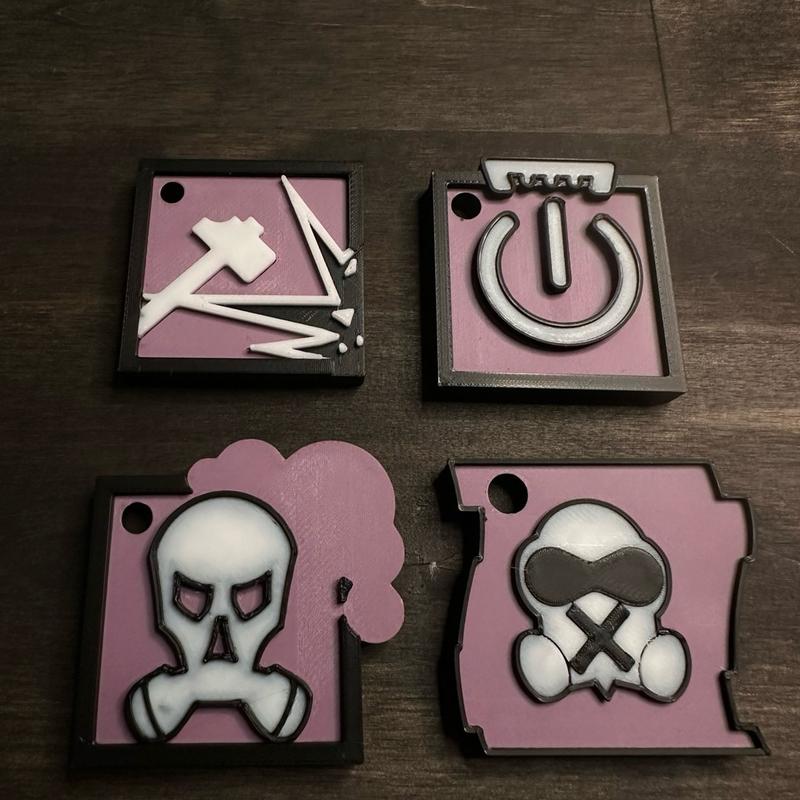 3D printed operator icon keychains