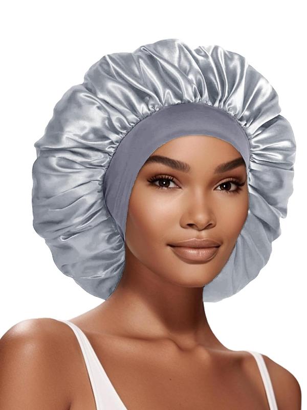 Solid Color Wide Elasticity Bonnet, Soft Breathable Sleeping Bonnet, Elastic Hair Bonnet, Hair Bonnet for Women & Girls, Fashion Accessories for Daily Use