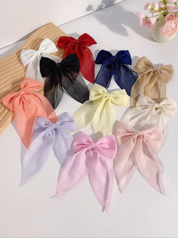 Cute Bow Decor Hair Clip, Casual Simple Hair Accessories for Women & Girls, Minimalist Headwear Suitable for Thick Hair